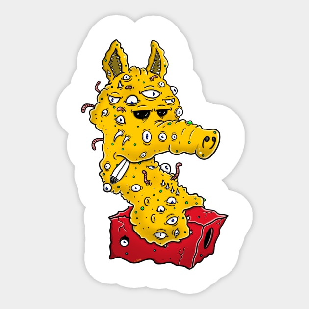 Quasimoto Sticker by John Coen Artistry